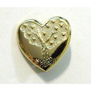 Variety Club Tree Of Love Heart Pin Brooch Gold Tone 1 Inch
